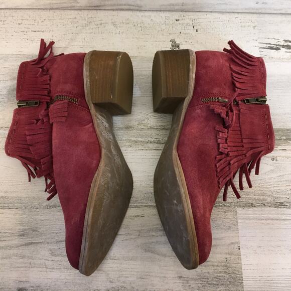 Naughty Monkey Red Fringe Heeled Boots - Picture 6 of 10